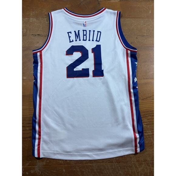 Philadelphia 76ers Joel Embiid #21 Jersey & Shorts Set Fanatics Youth Large NBA - Picture 5 of 8